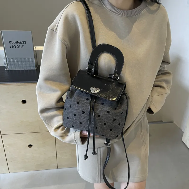 NATTY Fabric Backpacks Backpack Women's Gray-8