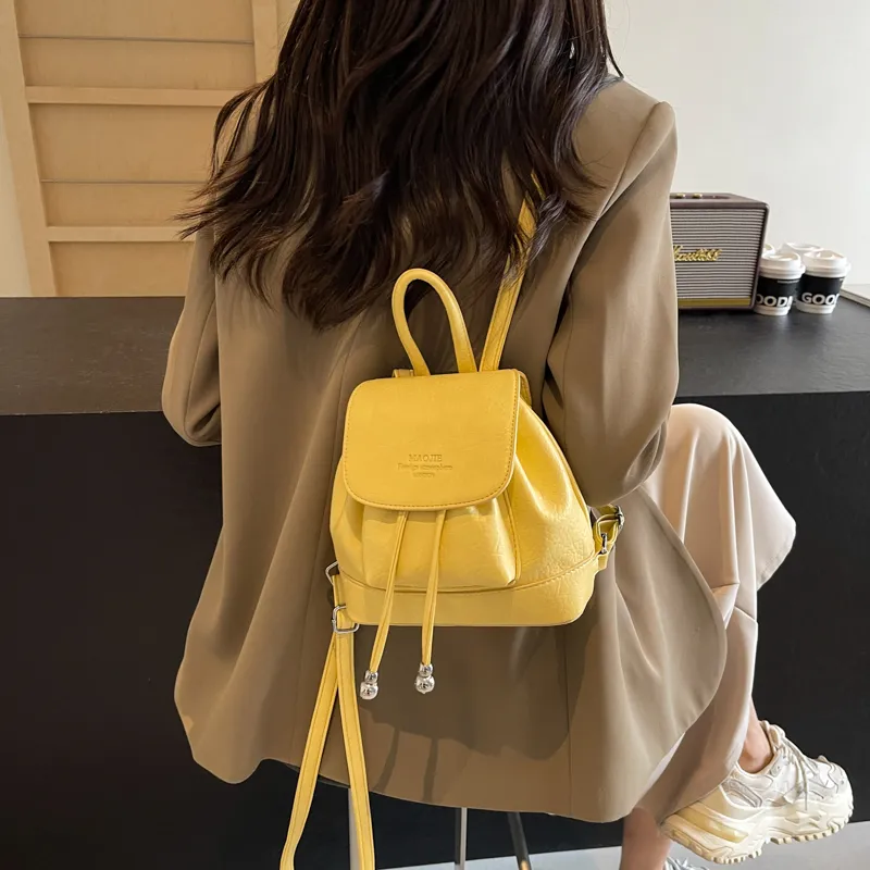 NATTY PU Backpack Unisex Black/Silver/White/Red/Yellow-32