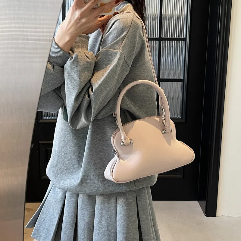 NATTY PU Shoulder Bag Crossbody Bag Handbag Regular Women's White/Pink/Cream Blue/Purple/Black-11