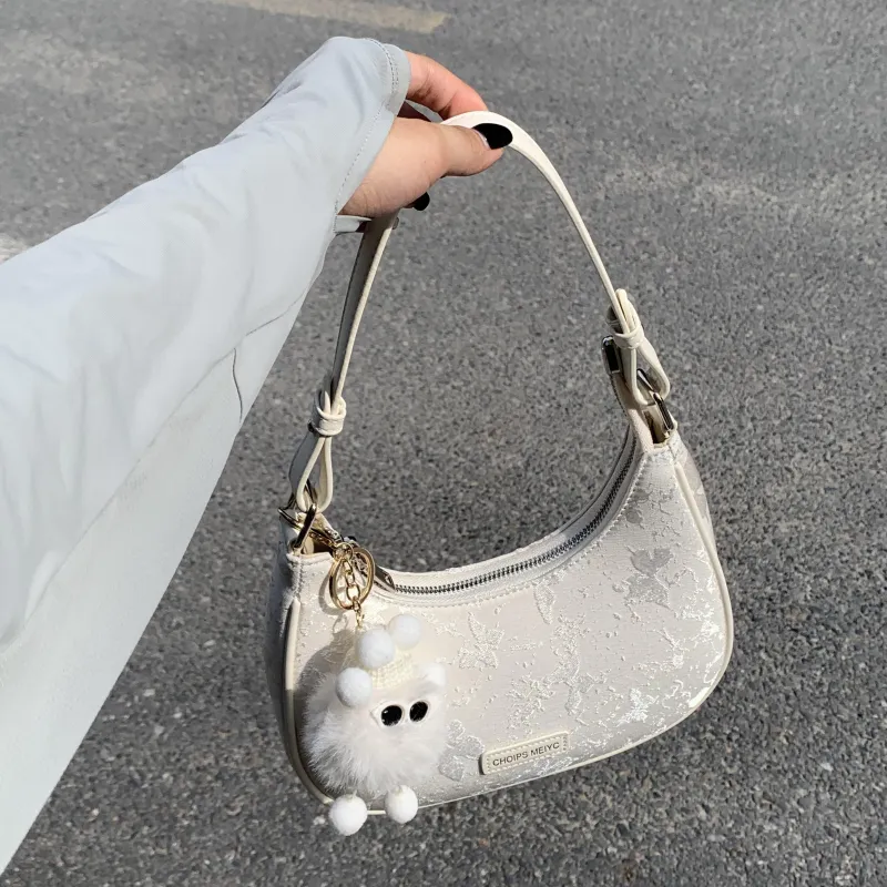 NATTY Leather Shoulder Bag Handbag Shoulder Bag Regular Women's White-2