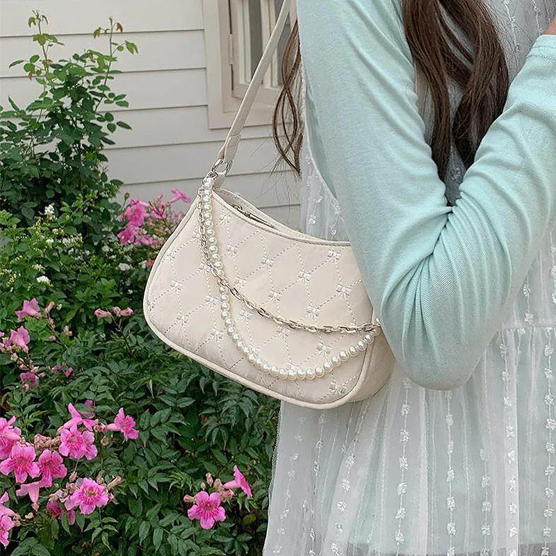 NATTY PU Shoulder Bag Women's White-18