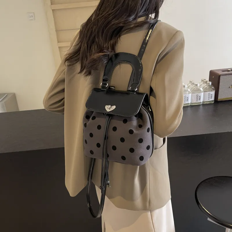 NATTY Fabric Backpacks Backpack Women's Gray-4