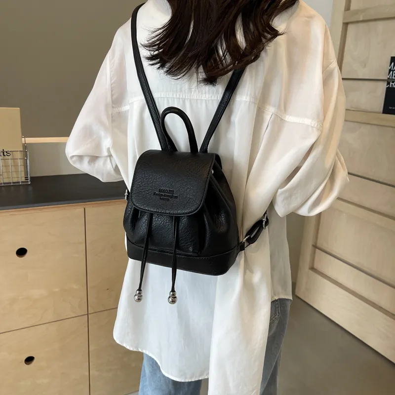 NATTY PU Backpack Unisex Black/Silver/White/Red/Yellow-18