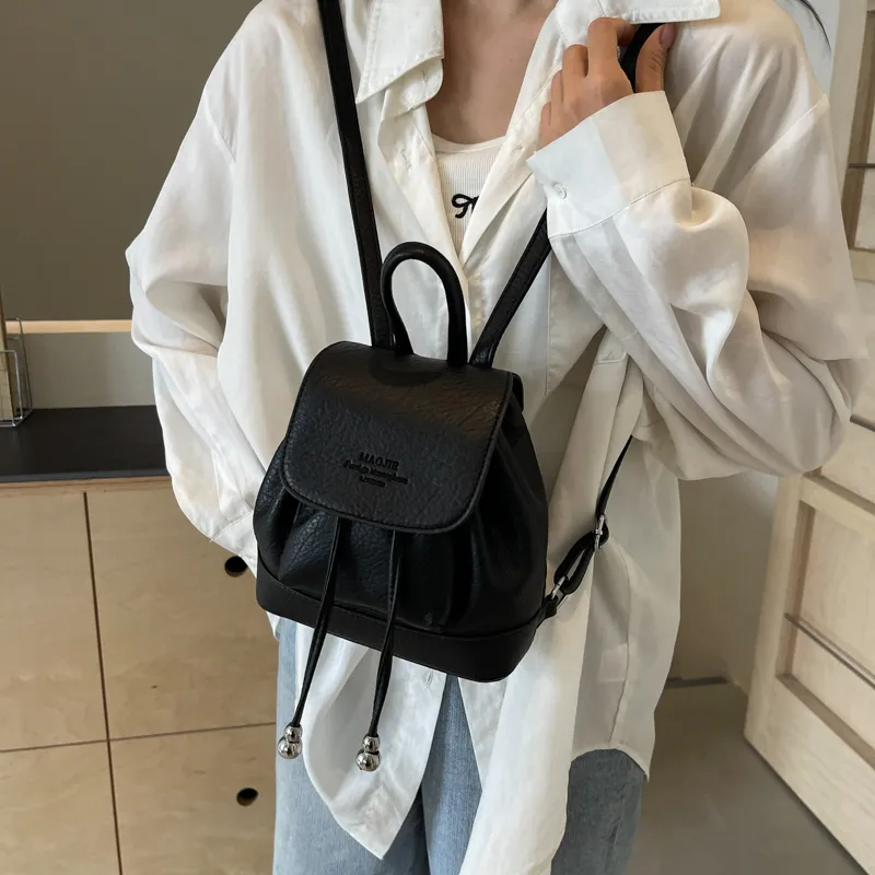 NATTY PU Backpack Unisex Black/Silver/White/Red/Yellow-16