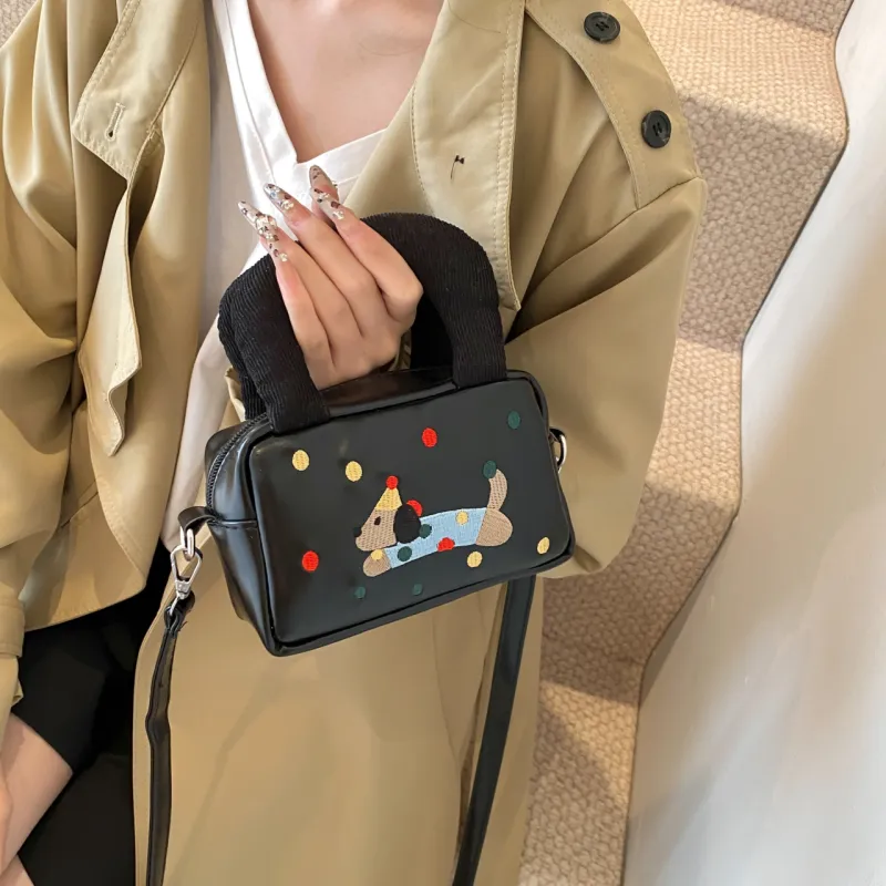 NATTY PU Shoulder Bags Handbags Small Size Women's Black/Red/Brown-3