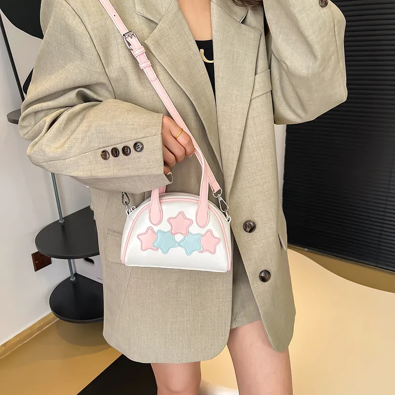 NATTY Pu Shoulder Bag, Crossbody Bag, Handbag Regular Women's Ecru/Silver/Black-4