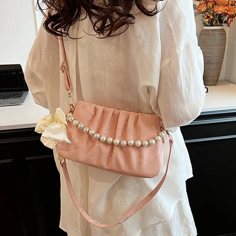 NATTY PU Crossbody Bag Shoulder Bag Regular Women's Ecru/Pink/Black/Khaki-16