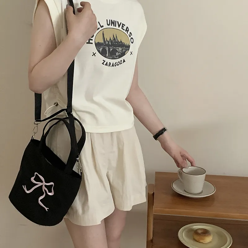 NATTY PU Shoulder Bag, Crossbody Bag, Handbag Trumpets Women's Ecru/Black/Pink-13