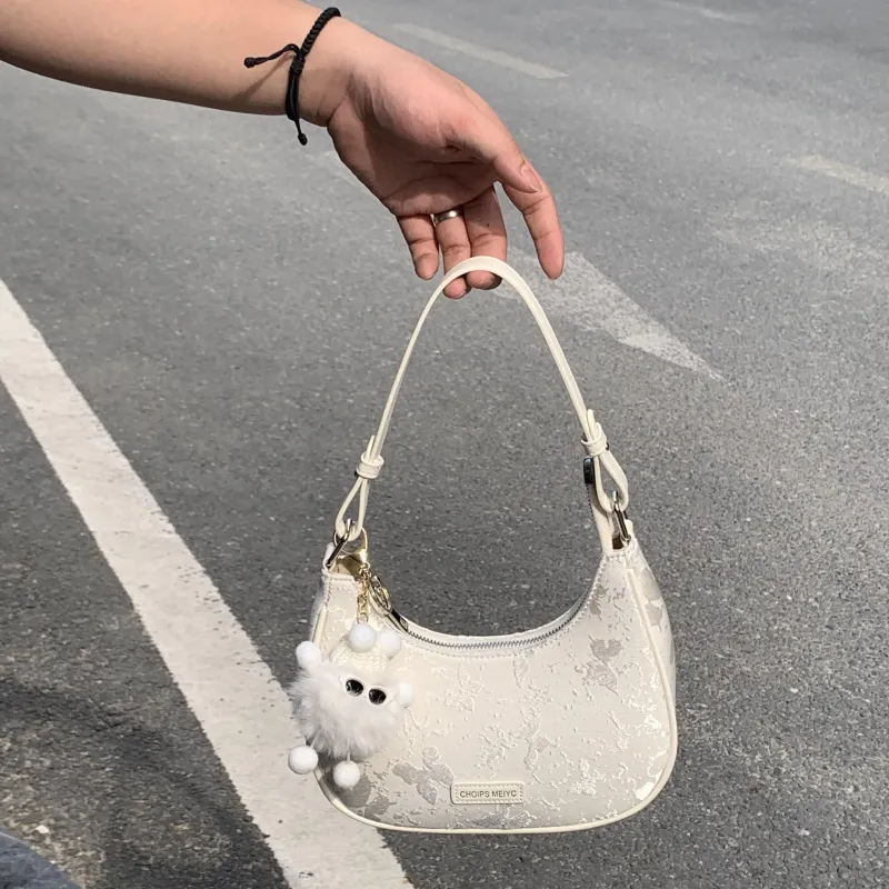 NATTY Leather Shoulder Bag Handbag Shoulder Bag Regular Women's White-4