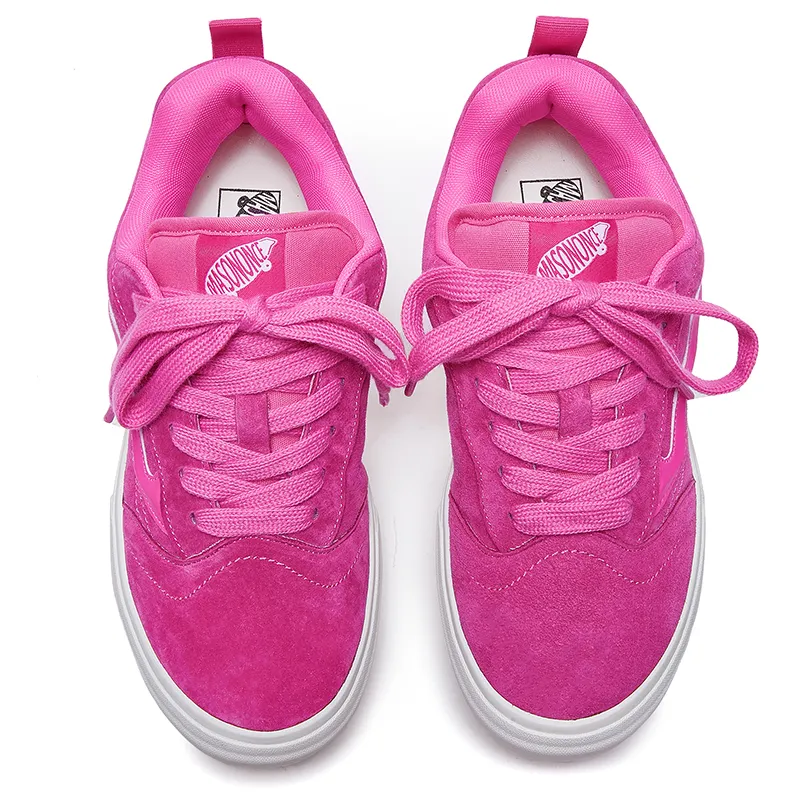 MASONONCE Puffy Shoes Low-Top Skateboard Shoes Women's Dragon Fruit Red-3