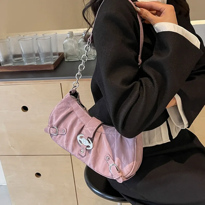 Versman PU Shoulder Bag, Crossbody Bag Regular Women's Purple/Khaki/Pink-20