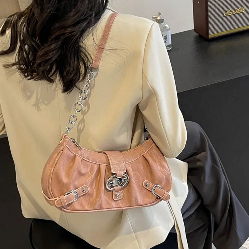 Versman PU Shoulder Bag, Crossbody Bag Regular Women's Purple/Khaki/Pink-37