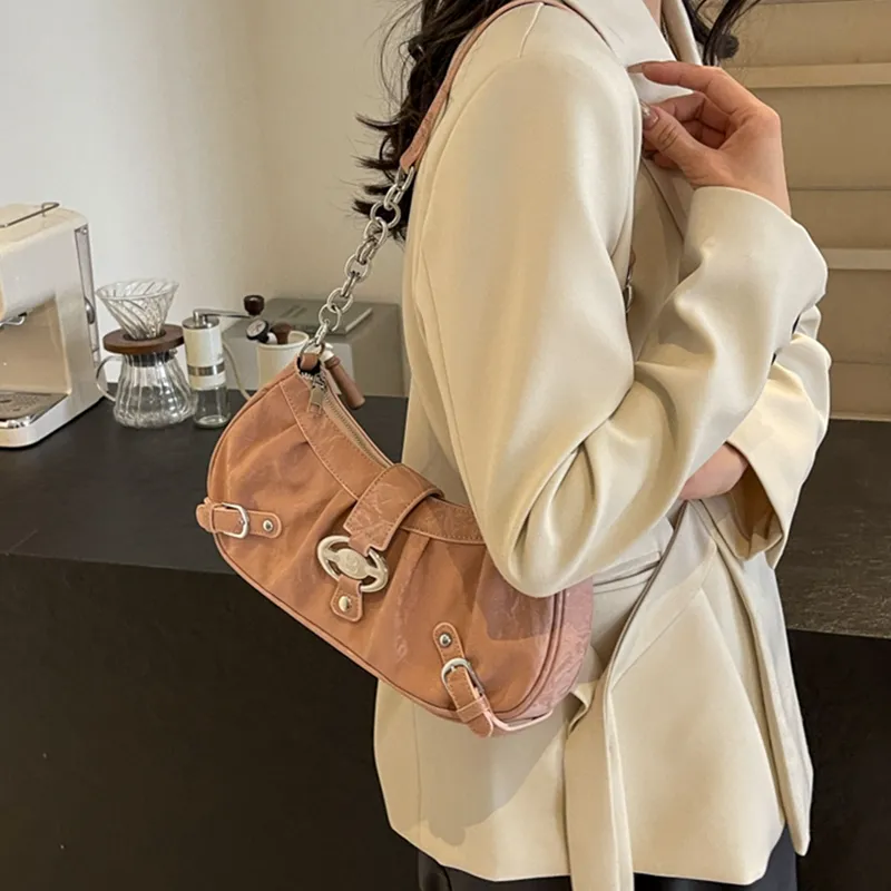 Versman PU Shoulder Bag, Crossbody Bag Regular Women's Purple/Khaki/Pink-36