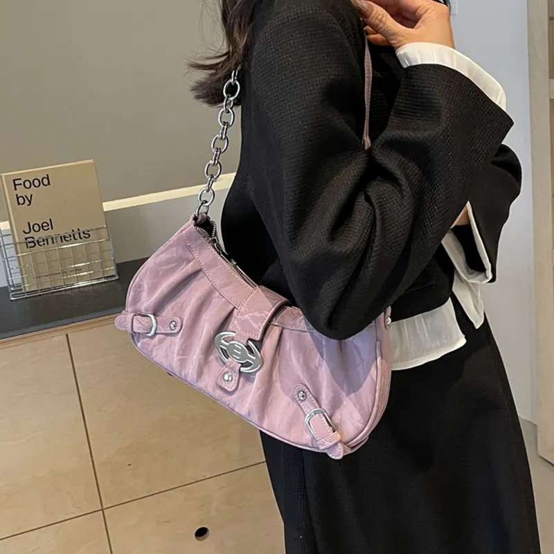 Versman PU Shoulder Bag, Crossbody Bag Regular Women's Purple/Khaki/Pink-25