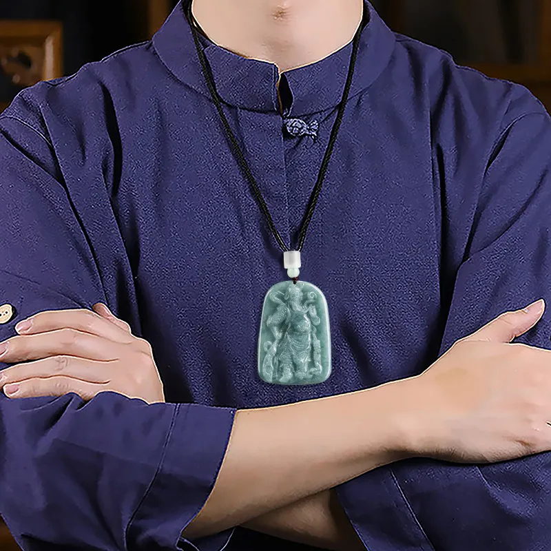 Jade Is Boundless Bean Type Jadeite Necklaces Unisex-4