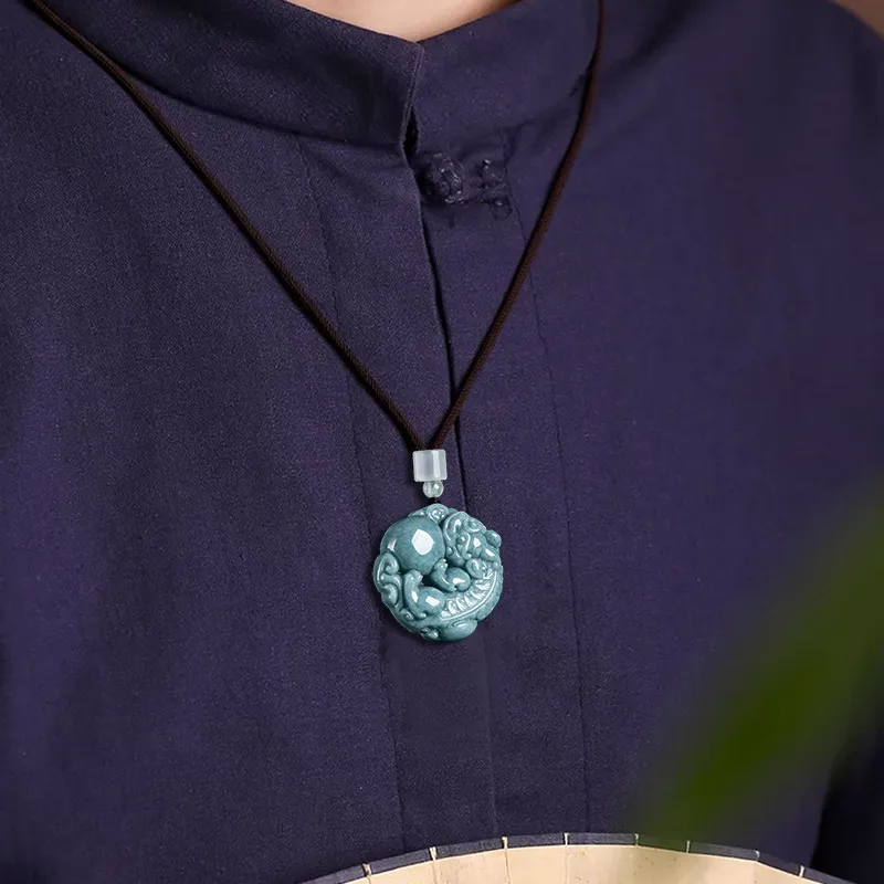 Jade Is Boundless Glutinous Jade Jadeite Necklaces Unisex-1