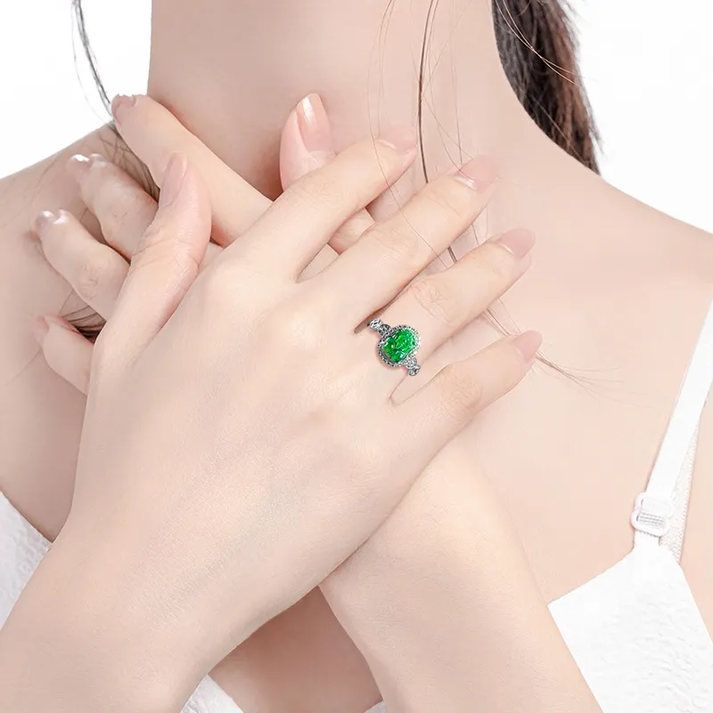 Jade Is Boundless Ice Type Jadeite Rings Unisex-2