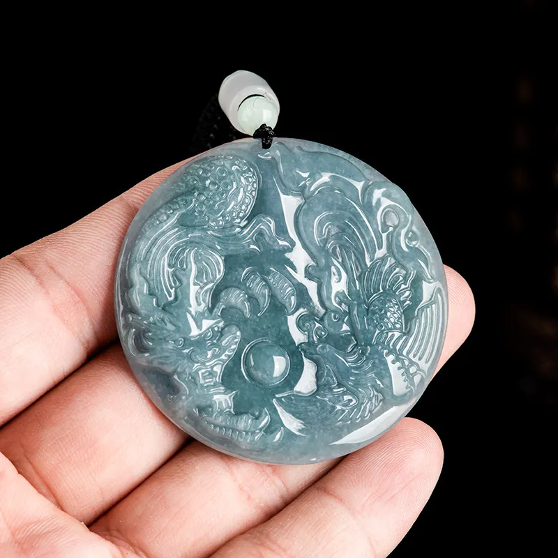 Jade Is Boundless Bean Type Jadeite Necklaces Unisex-3