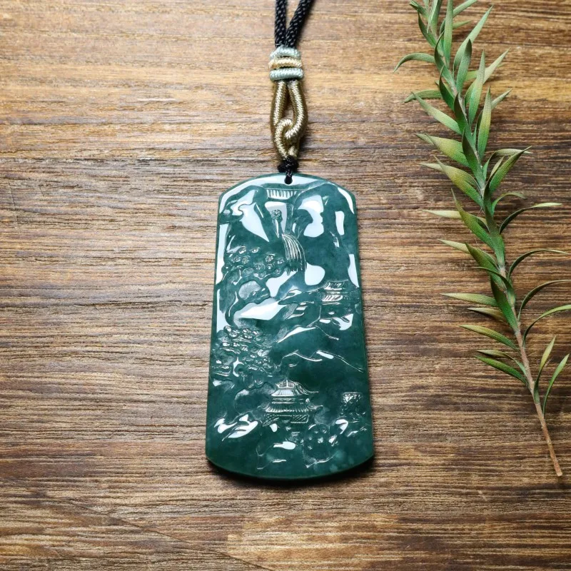 Jade Is Boundless Glutinous Jade Jadeite Necklaces Unisex-3