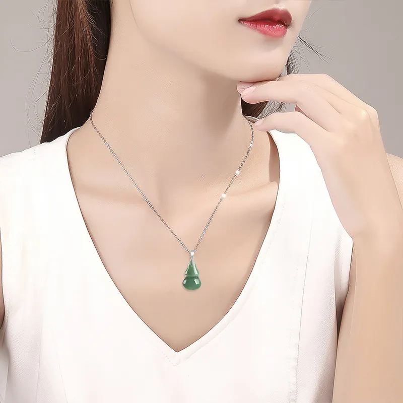 Jade Is Boundless Bean Type Jadeite Necklaces Unisex-1