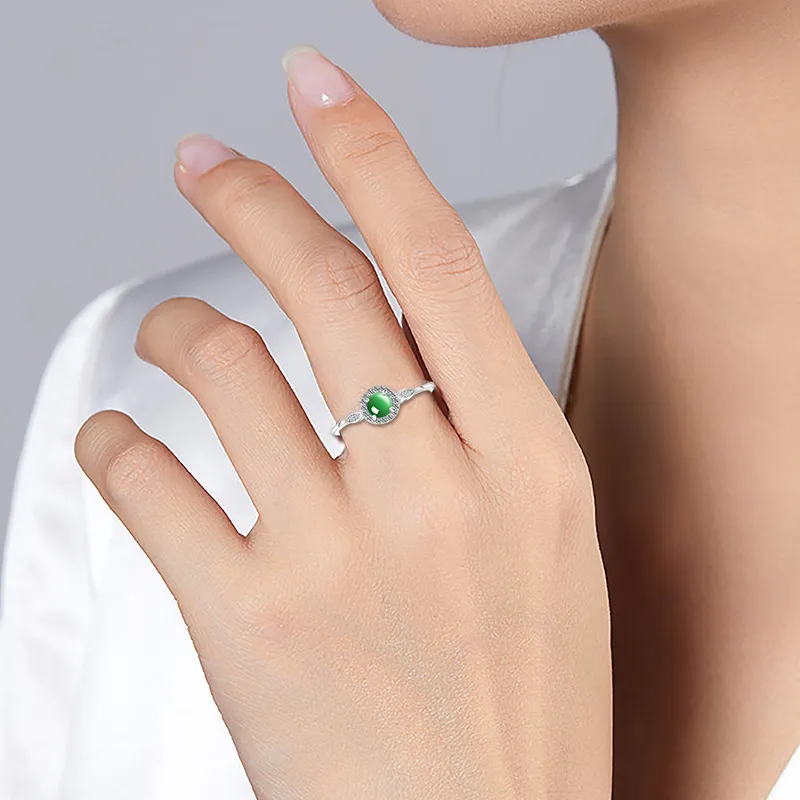 Jade Is Boundless Ice Glutinous Jadeite Rings Women's-3