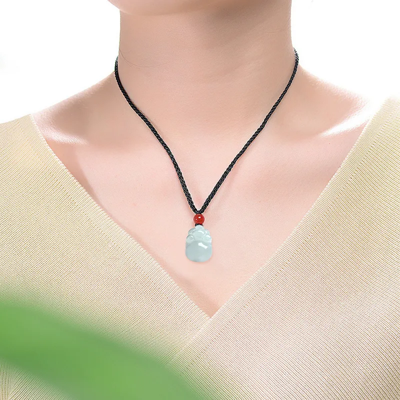 Jade Is Boundless Glutinous Jade Jadeite Necklaces Unisex-8