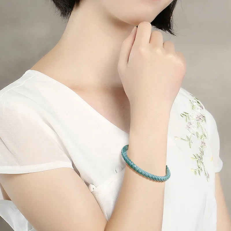 Jade Is Boundless Glutinous Jade Jadeite Bangles Unisex-1