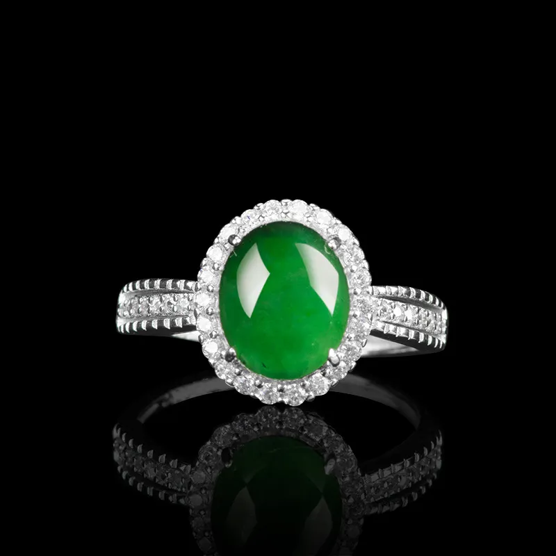 Jade Is Boundless Ice Glutinous Jadeite Rings Women's-2