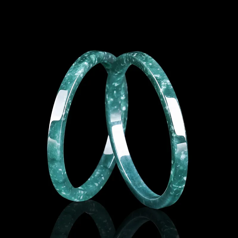 Jade Is Boundless Glutinous Jade Jadeite Bangles Women's-2