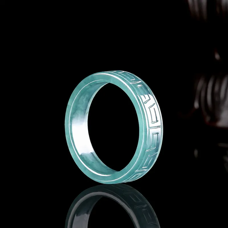 Jade Is Boundless Glutinous Jade Jadeite Rings Unisex-2