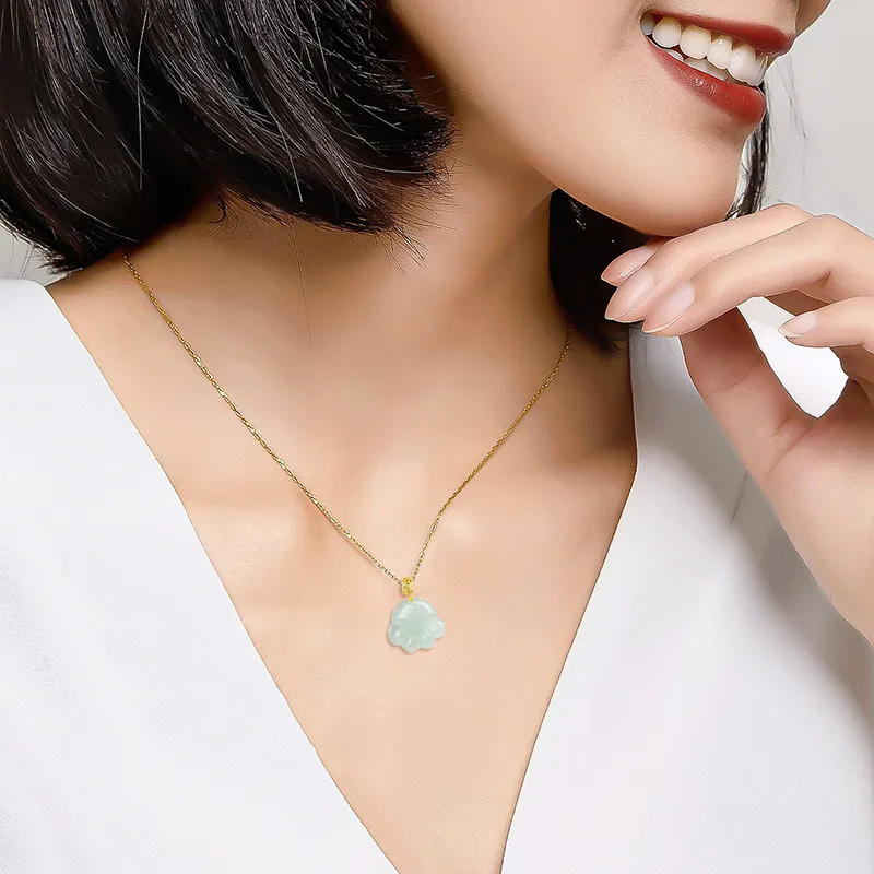 Jade Is Boundless Glutinous Jade Jadeite Necklaces Unisex-4