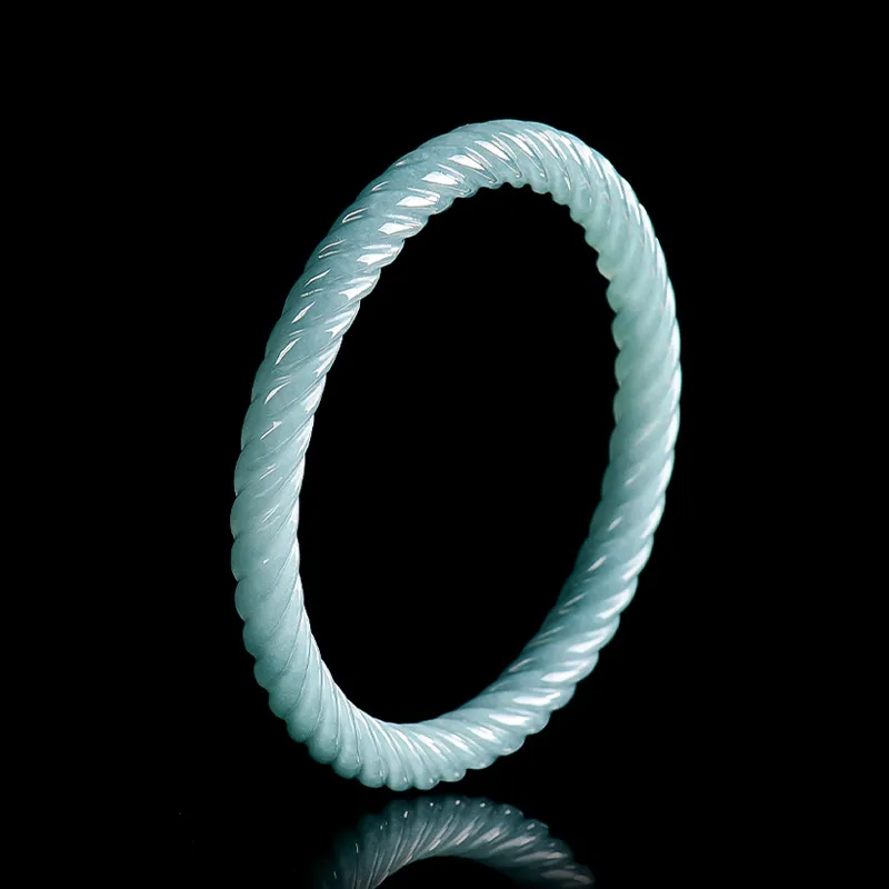 Jade Is Boundless Glutinous Jade Jadeite Bangles Unisex-3
