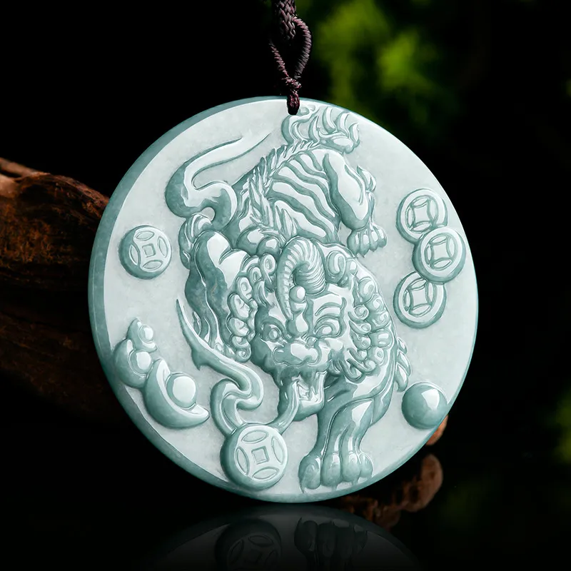 Jade Is Boundless Bean Type Jadeite Necklaces Unisex-2