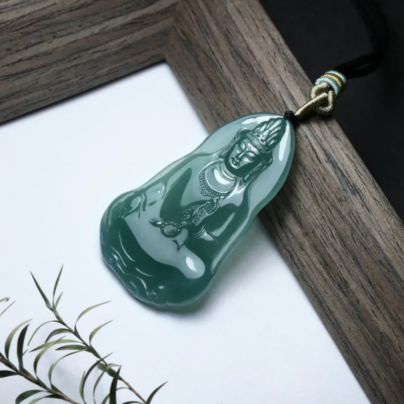 Jade Is Boundless Ice Glutinous Jadeite Pendants Unisex-3