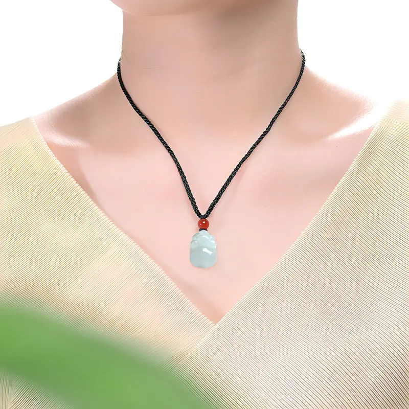 Jade Is Boundless Glutinous Jade Jadeite Necklaces Unisex-1