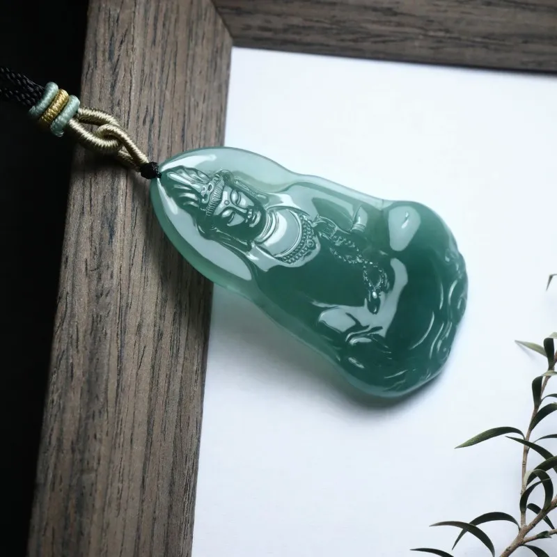 Jade Is Boundless Ice Glutinous Jadeite Pendants Unisex-4