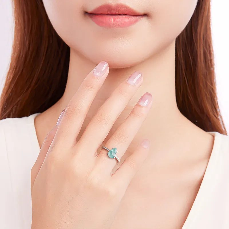 Jade Is Boundless Ice Glutinous Jadeite Rings Women's-3