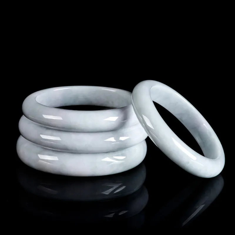 Jade Is Boundless Glutinous Jade Jadeite Bangles Women's-4