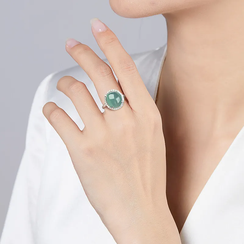 Jade Is Boundless Ice Glutinous Jadeite Rings Women's-3