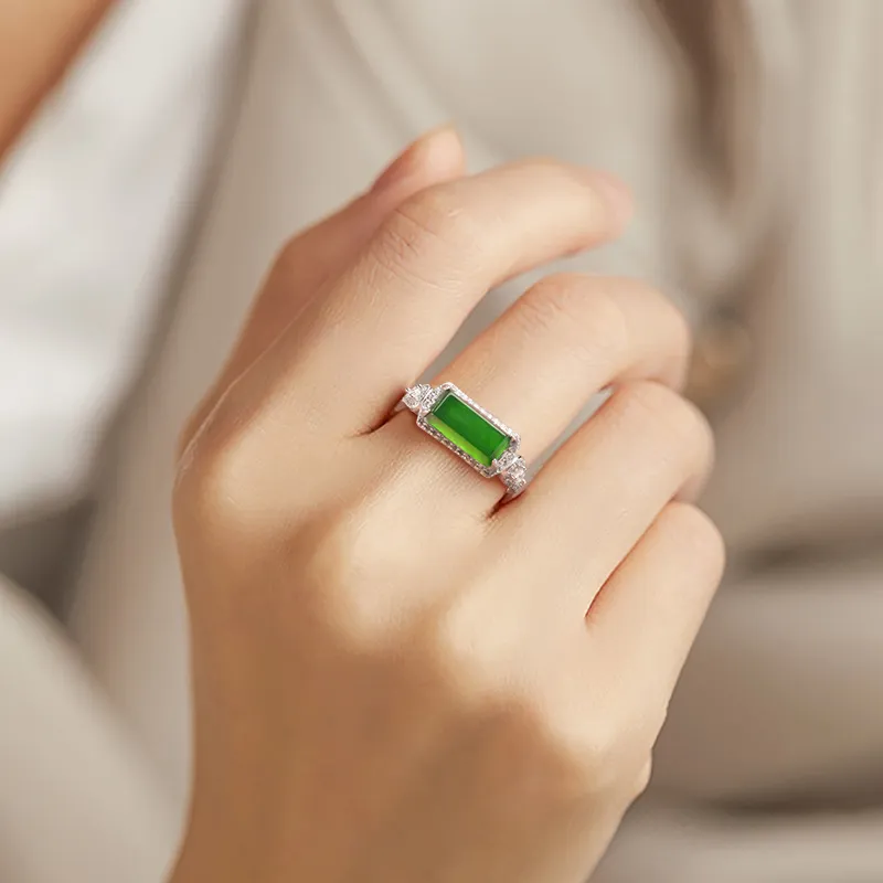 Jade Is Boundless Ice Glutinous Jadeite Rings Women's-4