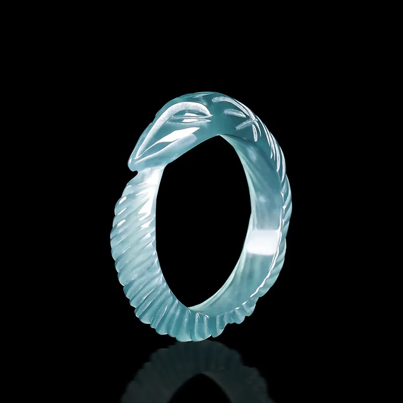 Jade Is Boundless Glutinous Jade Jadeite Rings Unisex-1