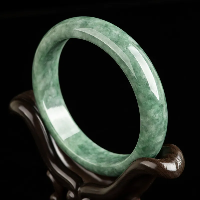 Jade Is Boundless Bean Type Jadeite Bangles Women's-1