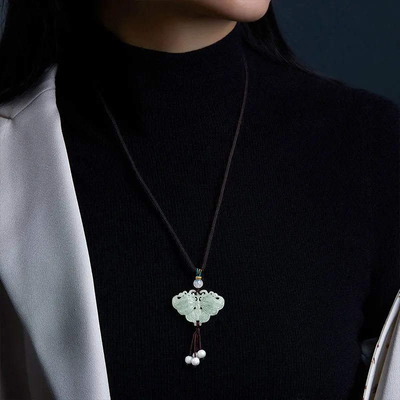 Jade Is Boundless Glutinous Jade Jadeite Necklaces Unisex-1