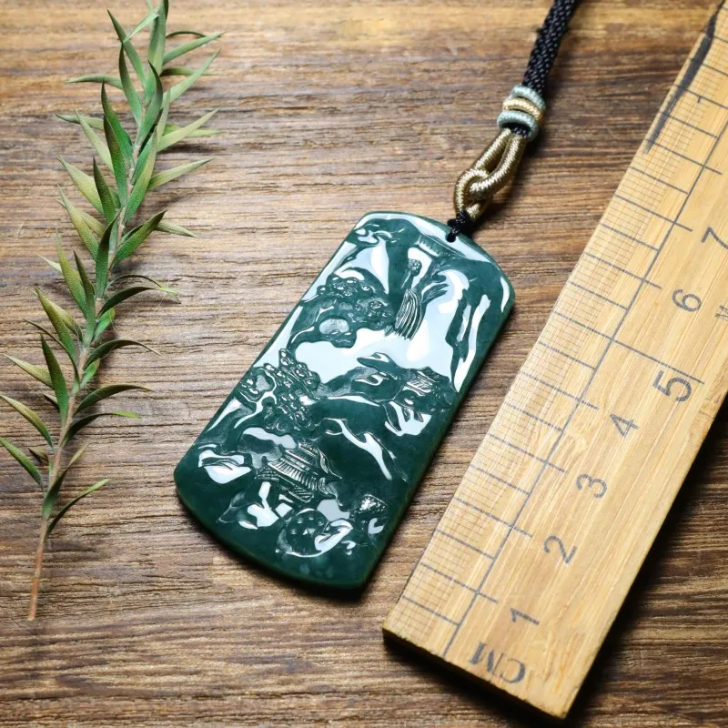 Jade Is Boundless Glutinous Jade Jadeite Necklaces Unisex-6