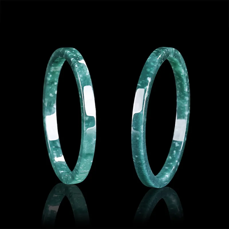 Jade Is Boundless Glutinous Jade Jadeite Bangles Women's-3