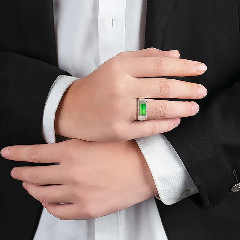 Jade Is Boundless Ice Glutinous Jadeite Rings Unisex-4