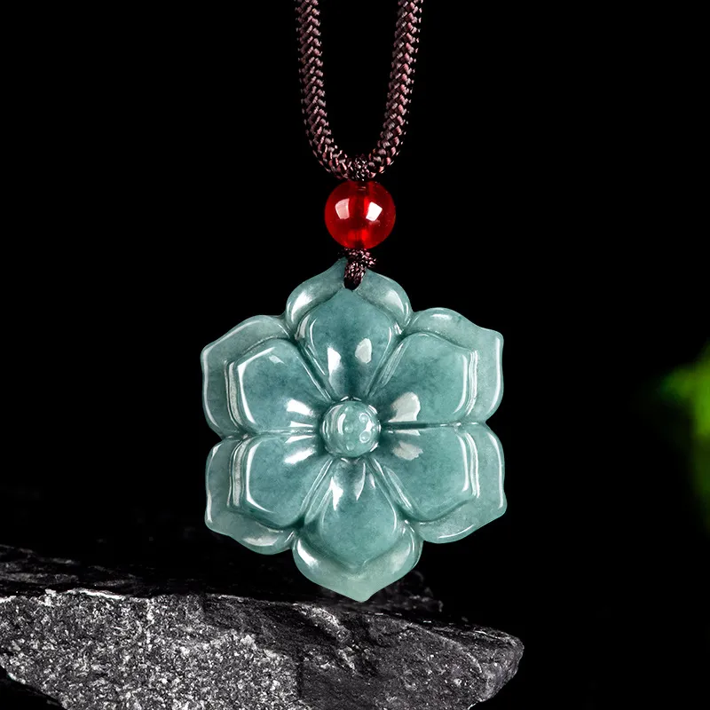 Jade Is Boundless Glutinous Jade Jadeite Necklaces Women's-3