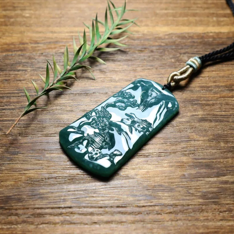 Jade Is Boundless Glutinous Jade Jadeite Necklaces Unisex-2