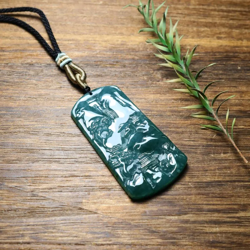 Jade Is Boundless Glutinous Jade Jadeite Necklaces Unisex-1