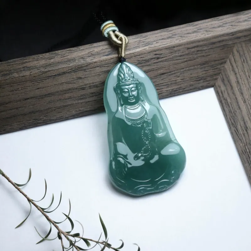 Jade Is Boundless Ice Glutinous Jadeite Pendants Unisex-5